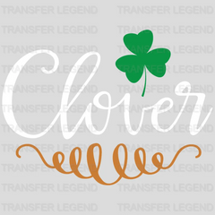 Clover B&W St. Patrick's Day Design - DTF heat transfer - transferlegend