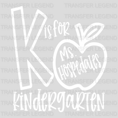 K Is For Kindergarten 100 Days Of School Design - DTF heat transfer - transferlegend