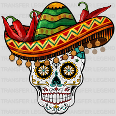 Cinco De Mayo Skull - Cinco De Mayo DTF heat transfer - transferlegend