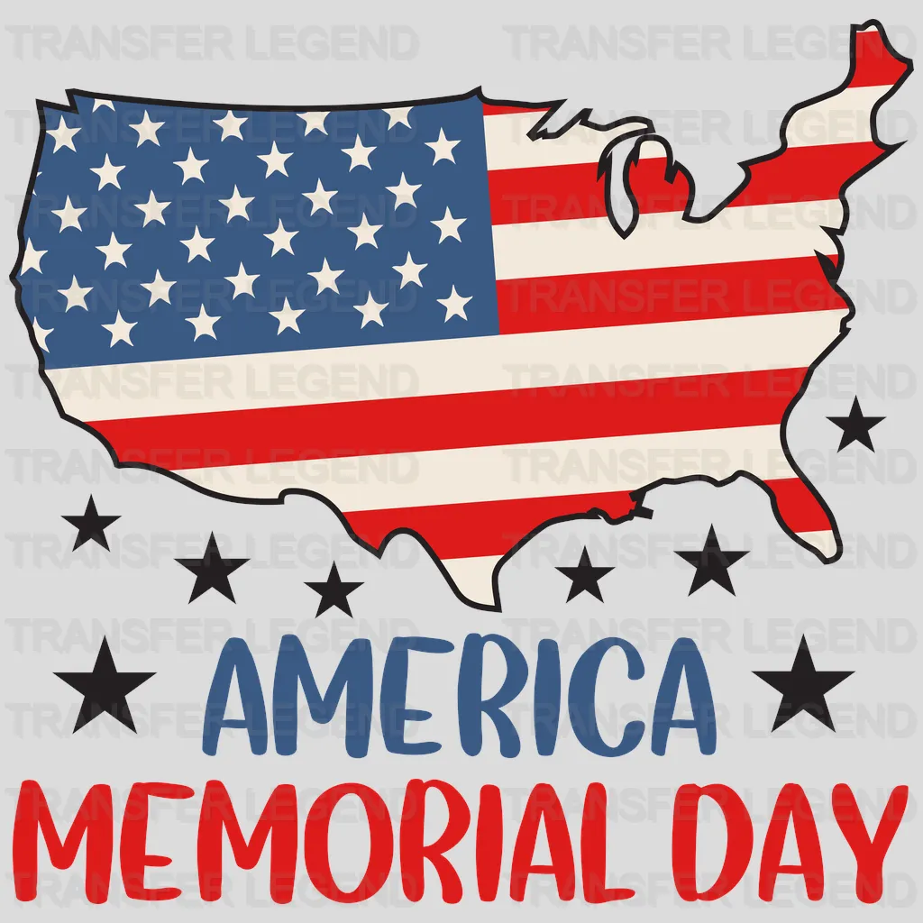 America Memorial Day - Memorial Day DTF Transfer - transferlegend