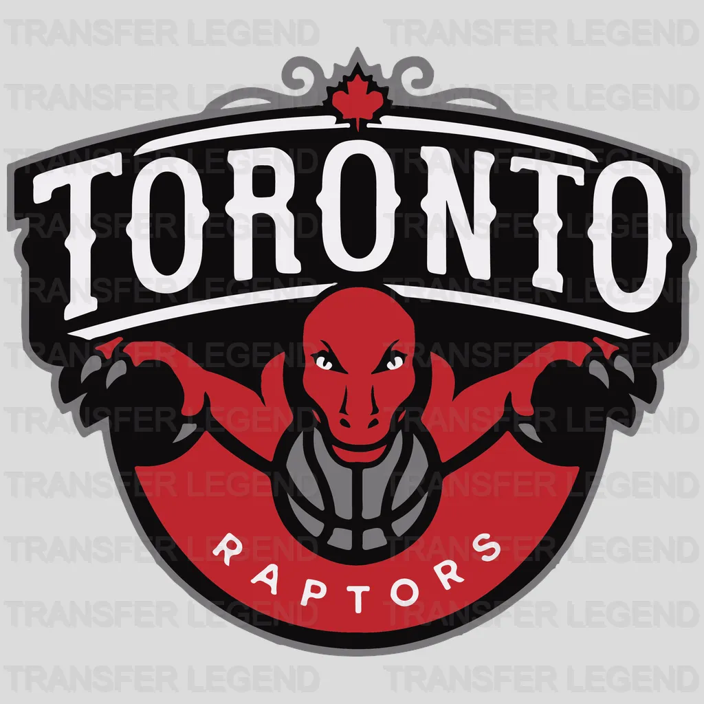 Toronto Raptors Shield Crest with Raptor Head NBA Design - DTF Heat Transfer