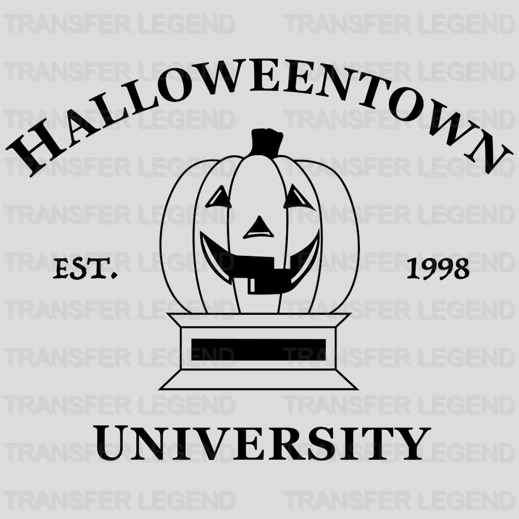 Halloweentown University Est.1998 Smiley Pumpkin Design - DTF heat transfer - transferlegend