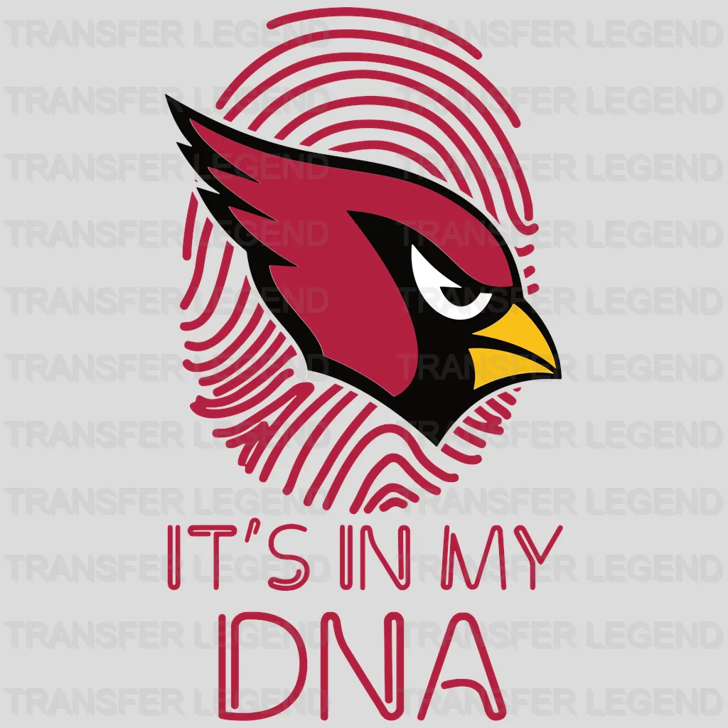 Arizona Cardinals DNA Fingerprint Emblem NFL Design - DTF Heat Transfer
