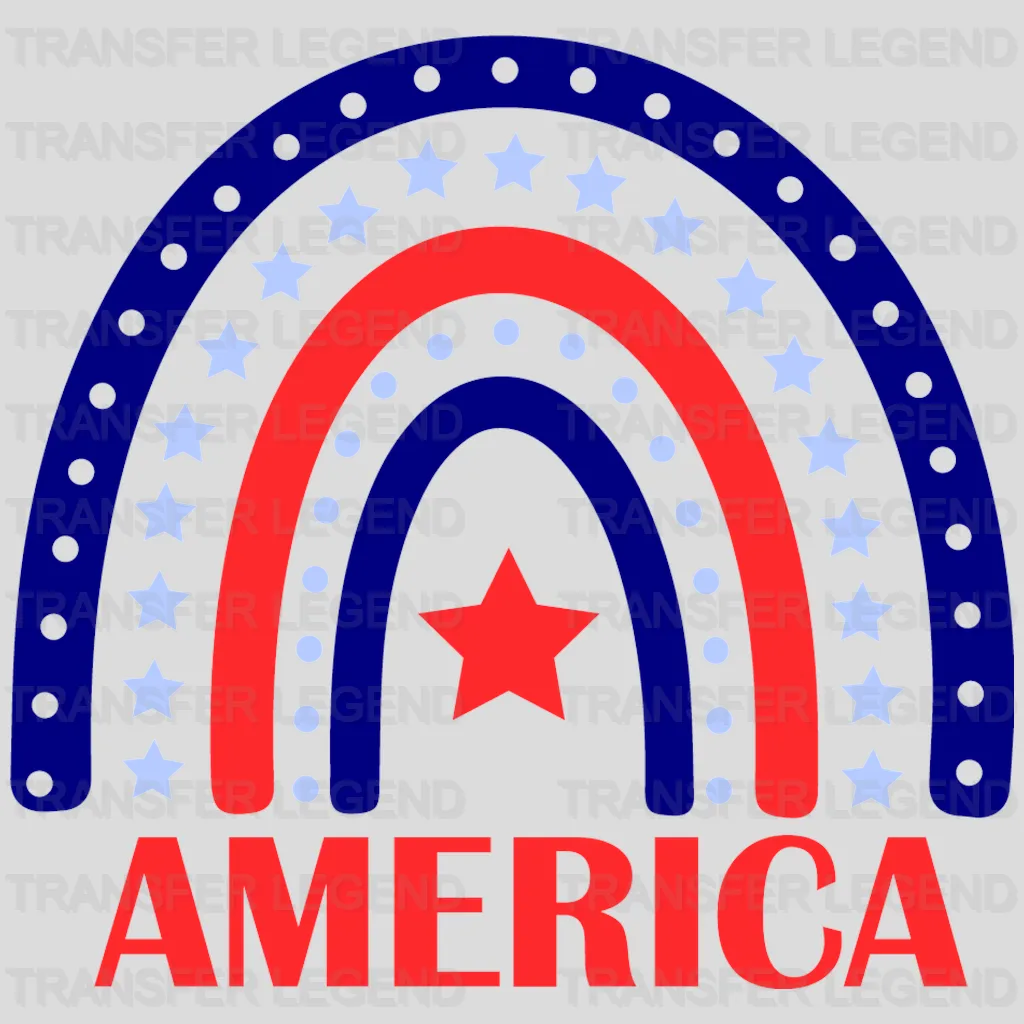 American Rainbow DTF Transfer - transferlegend