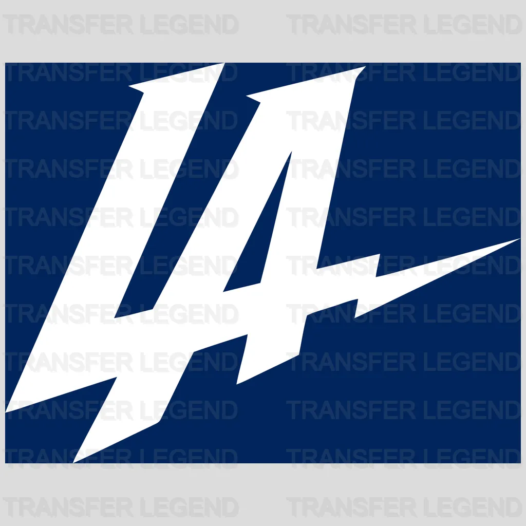 Los Angeles Chargers LA Lightning Monogram NFL Design - DTF Heat Trans