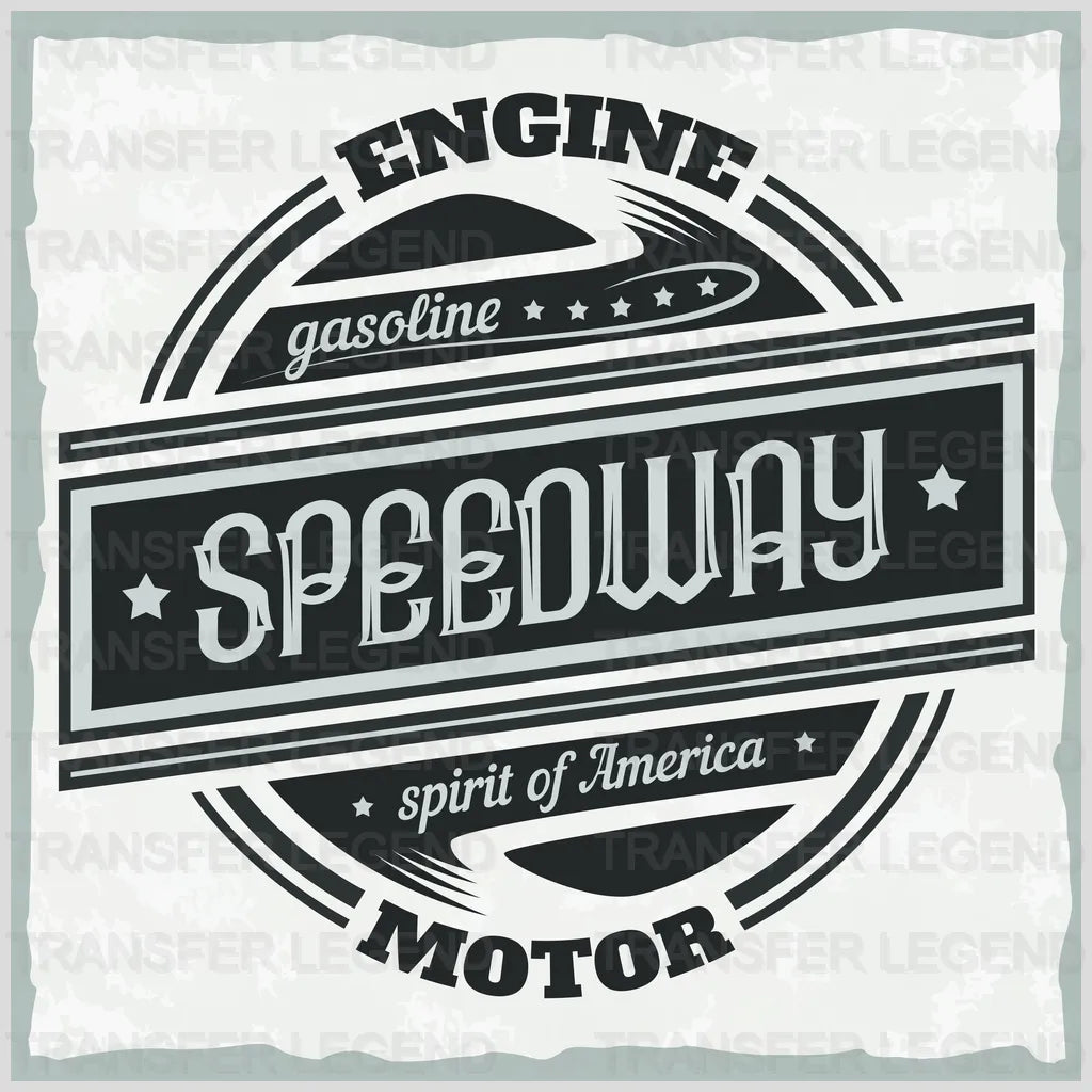 Cars Engine Speedway Motor Clasic Car Designs - DTF Heat Transfer - transferlegend