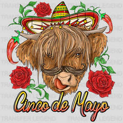 Cinco De Mayo Cattle - Cinco De Mayo DTF heat transfer - transferlegend