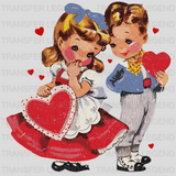 Vintage Valentine Valentine's Day Design - DTF heat transfer - transferlegend