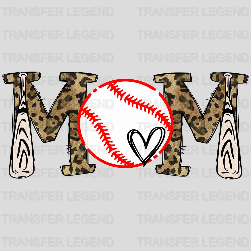 Leopard Baseball Mom - Sports Fan - Baseball Lover Mom - Design - DTF heat transfer - transferlegend