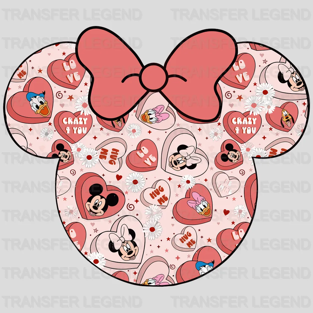 Minnie Crazy For You Valentine's Day Design - DTF heat transfer - transferlegend