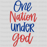 One Nation Under God DTF Transfer - transferlegend