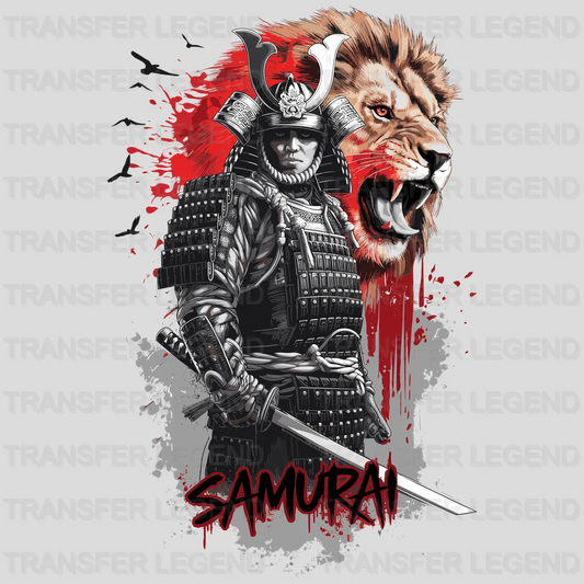 Lion & Samurai Asian Design - DTF Heat Transfer - transferlegend