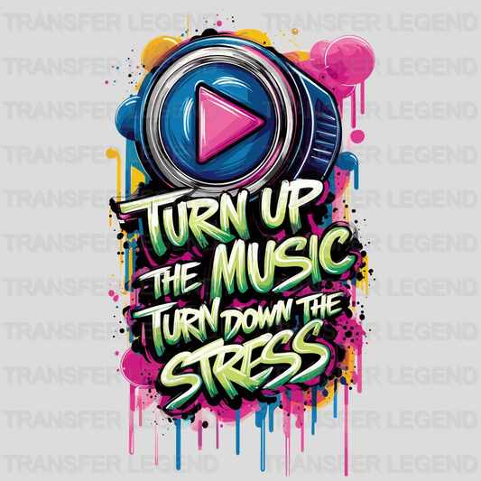 Turn Up The Music Party Design - DTF Heat Transfer - transferlegend