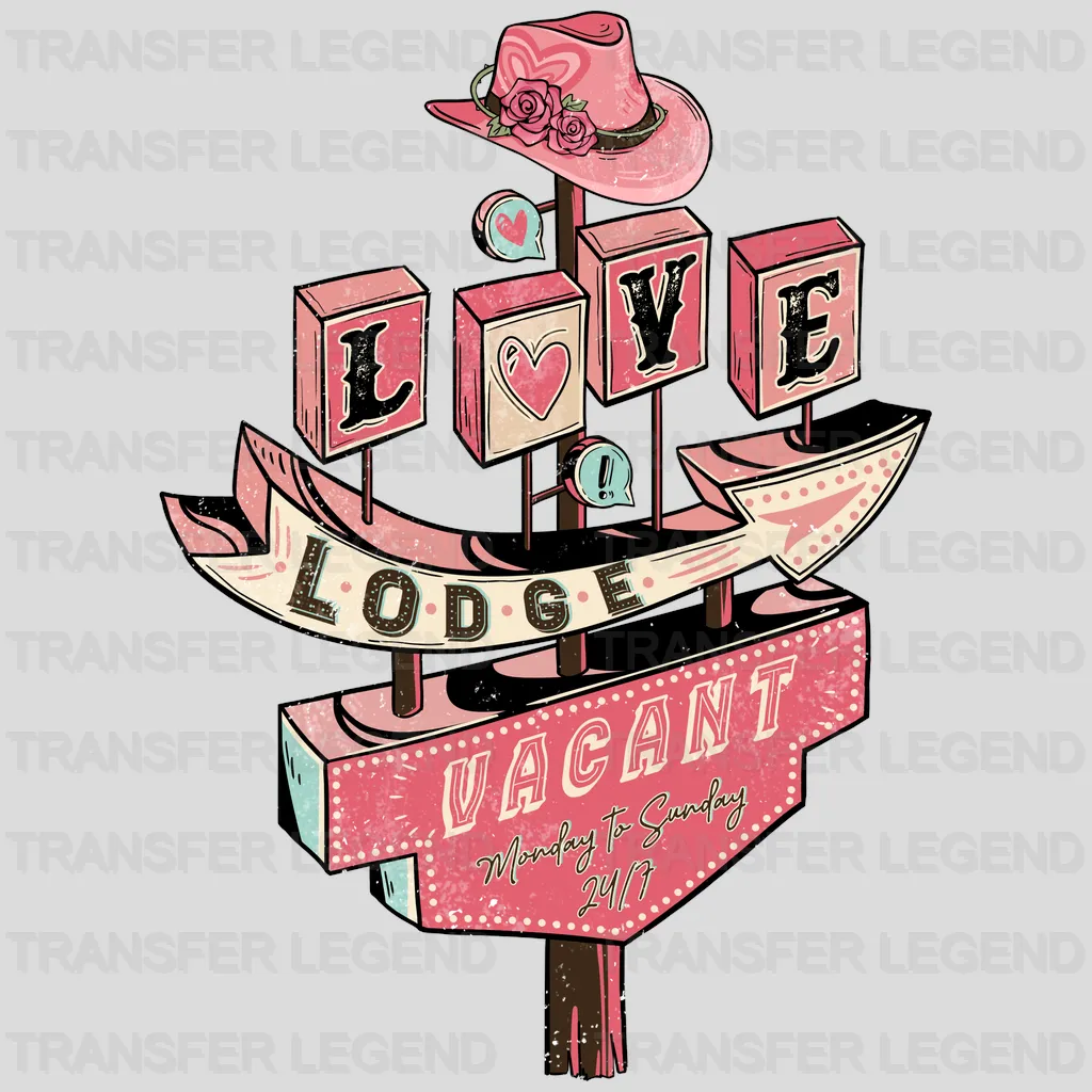 LOVE LODGE VACANT - DTF heat transfer - transferlegend