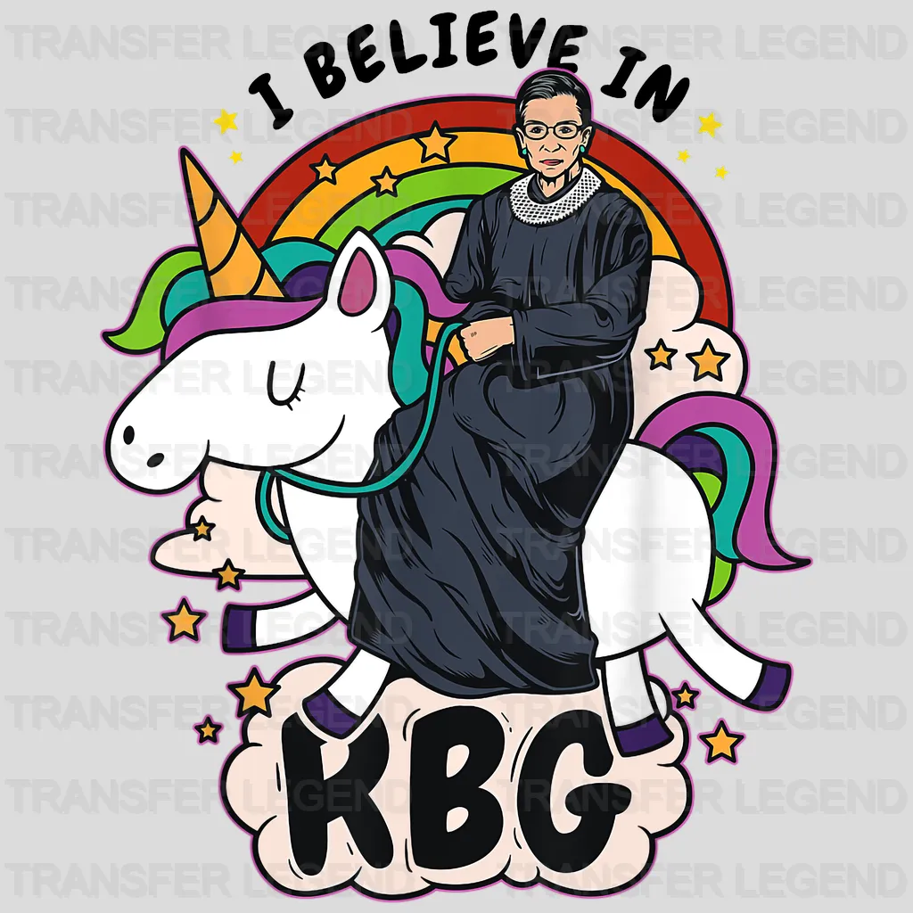 I Believe In RBG Unicorn Feminist - Women Rights Design - DTF heat transfer - transferlegend