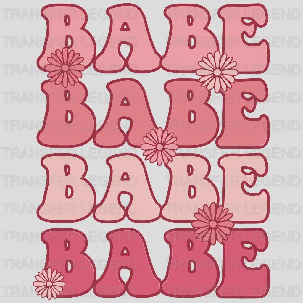 Babe Floral Design - DTF heat transfer - transferlegend