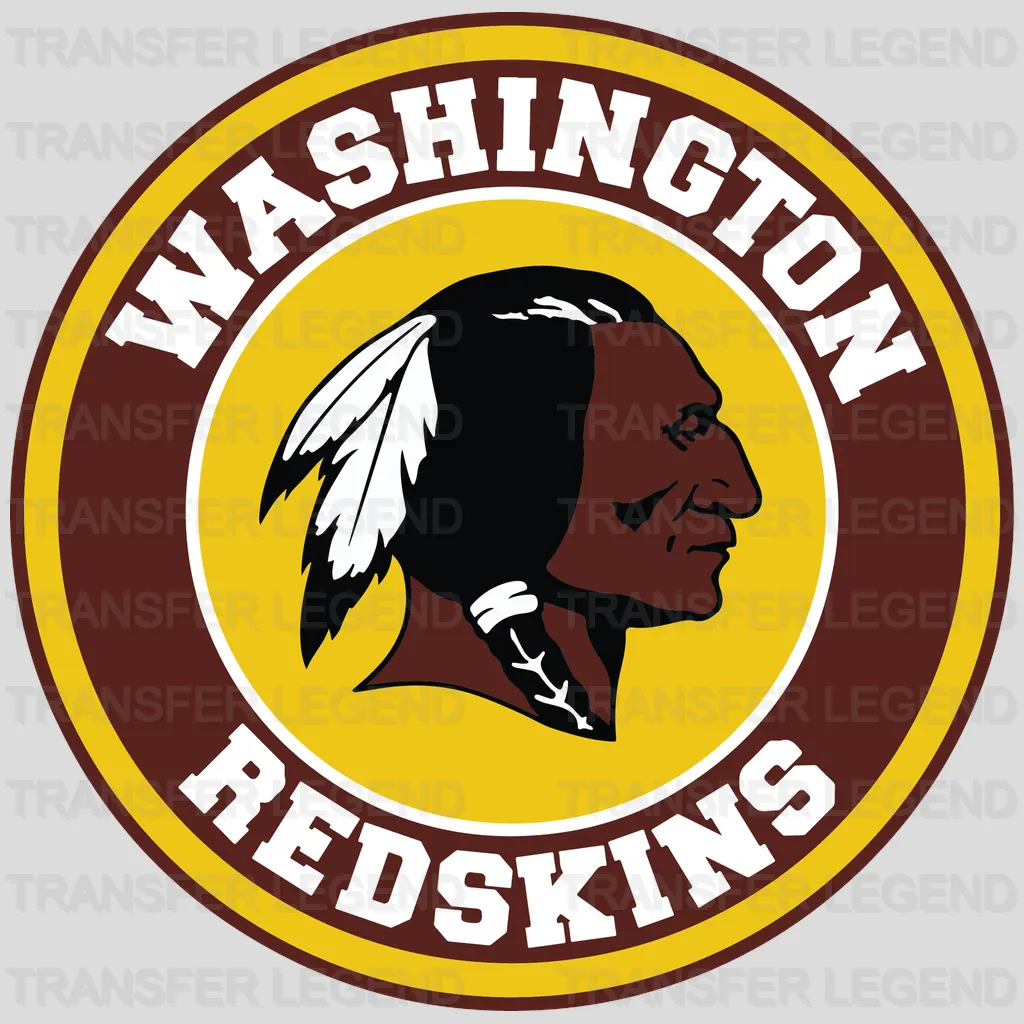 Washington Redskins Circular Team Crest Badge NFL Design - DTF Heat Transfer