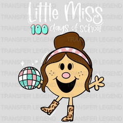 Little Miss 100 Days Of School Design - DTF heat transfer - transferlegend