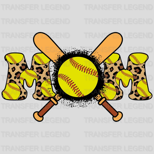 Softball Bat Mom DTF Transfer - transferlegend