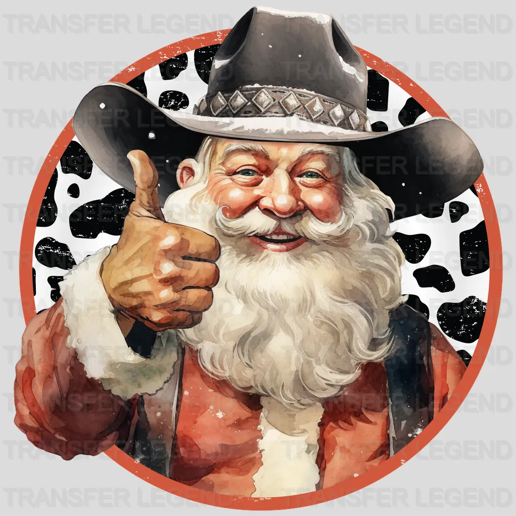 COWBOY SANTA WESTERN Christmas Design - DTF heat transfer - transferlegend