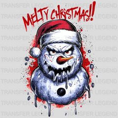 Melty Snowman Christmas design - DTF Heat Transfer - transferlegend