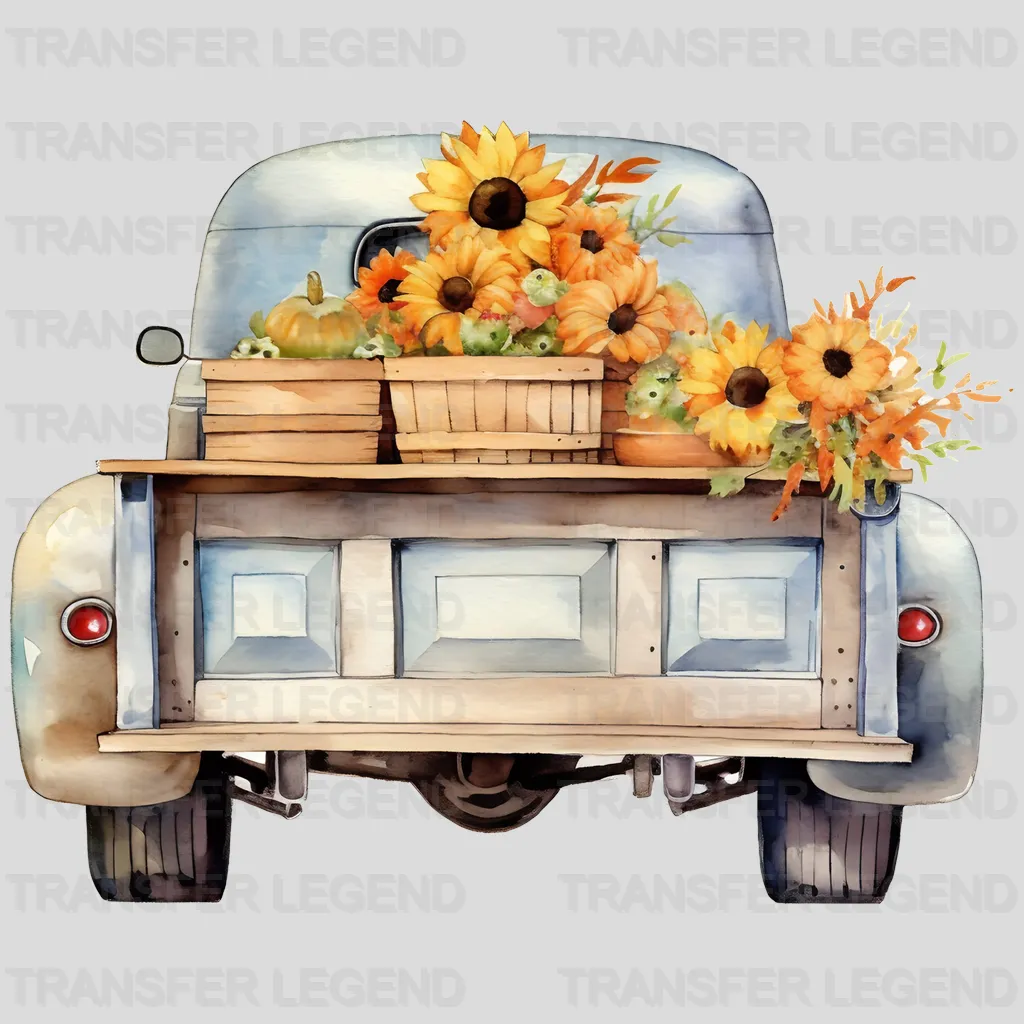 TRUCK FLOWERS Design - DTF heat transfer - transferlegend