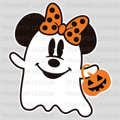 Halloween Minnie Ghost Head Design - DTF heat transfer - transferlegend