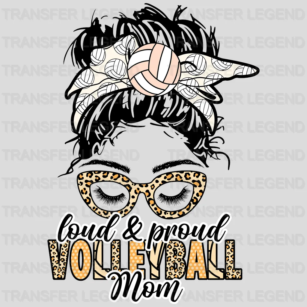 Loud Proud Volleyball Mom DTF Transfer - transferlegend