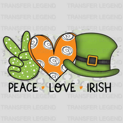 Peace Love Irish St. Patrick's Day Design - DTF heat transfer - transferlegend