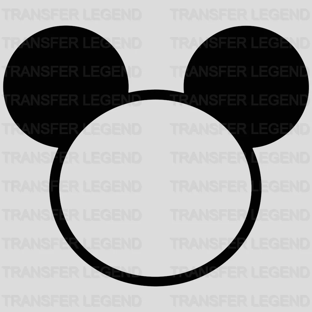 Disney Mickey And Minnie Family Group Monogram Design - DTF heat transfer - transferlegend