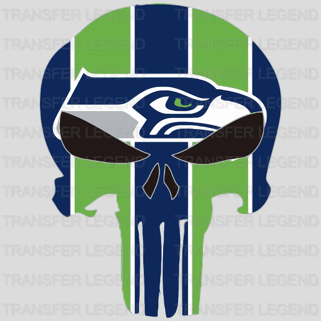 Seattle Seahawks Spartan Helmet Emblem NFL Design - DTF Heat Transfer