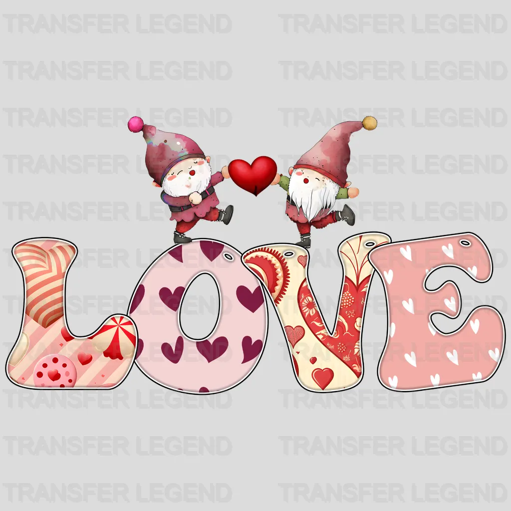 LOVE TWO LITTLE GNOMES - DTF heat transfer - transferlegend