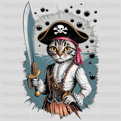 Cat Woman Pirate Design - DTF Heat Transfer - transferlegend