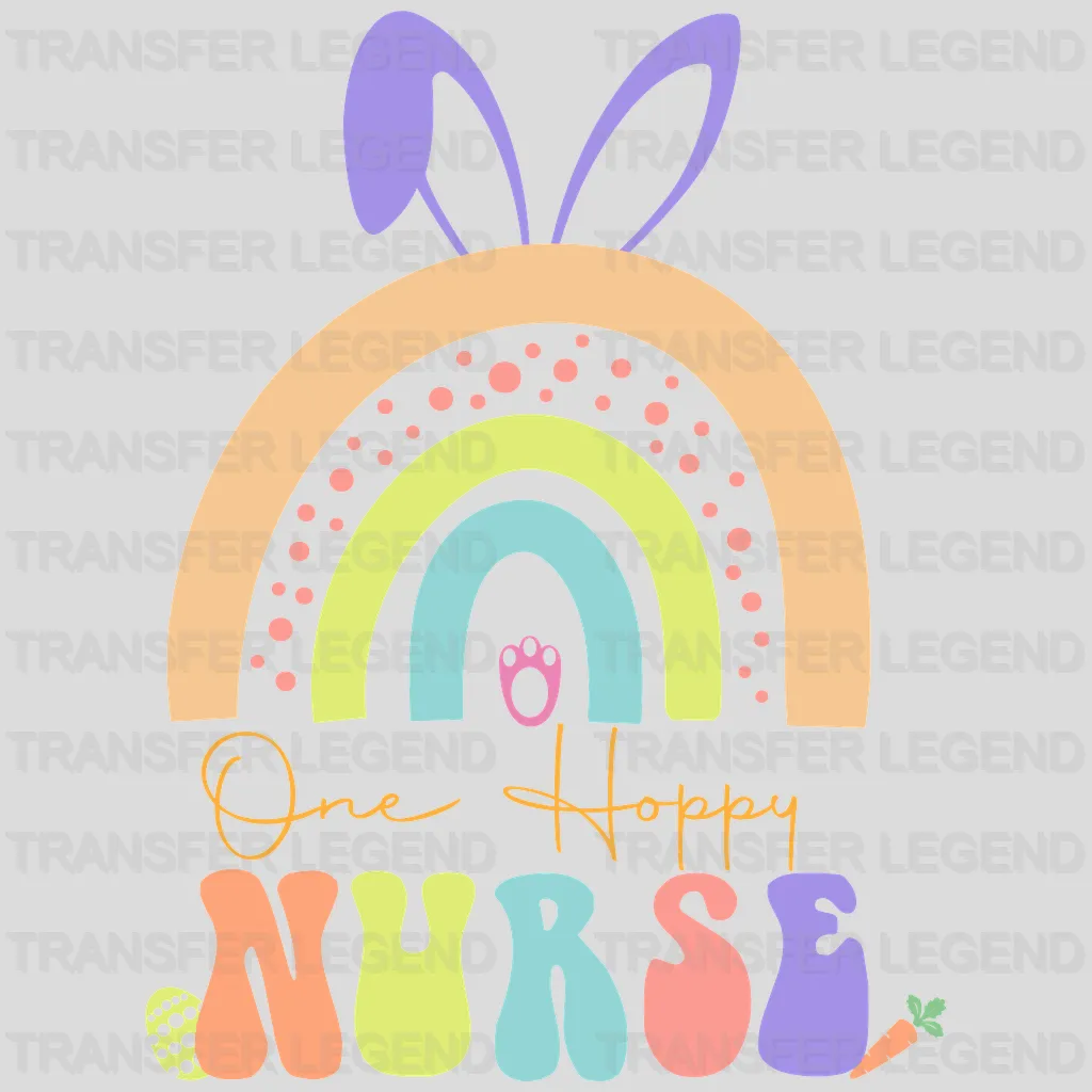 One Happy Nurse Easter Design - DTF heat transfer - transferlegend