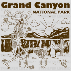 Grand Canyon National Park - Funny Skeleton Design - DTF heat transfer - transferlegend