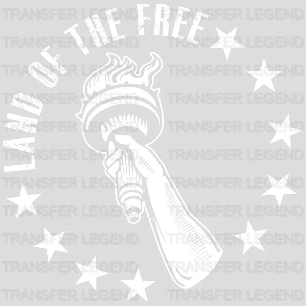 Land Of the Free - Patriot Design DTF Heat Transfer - transferlegend