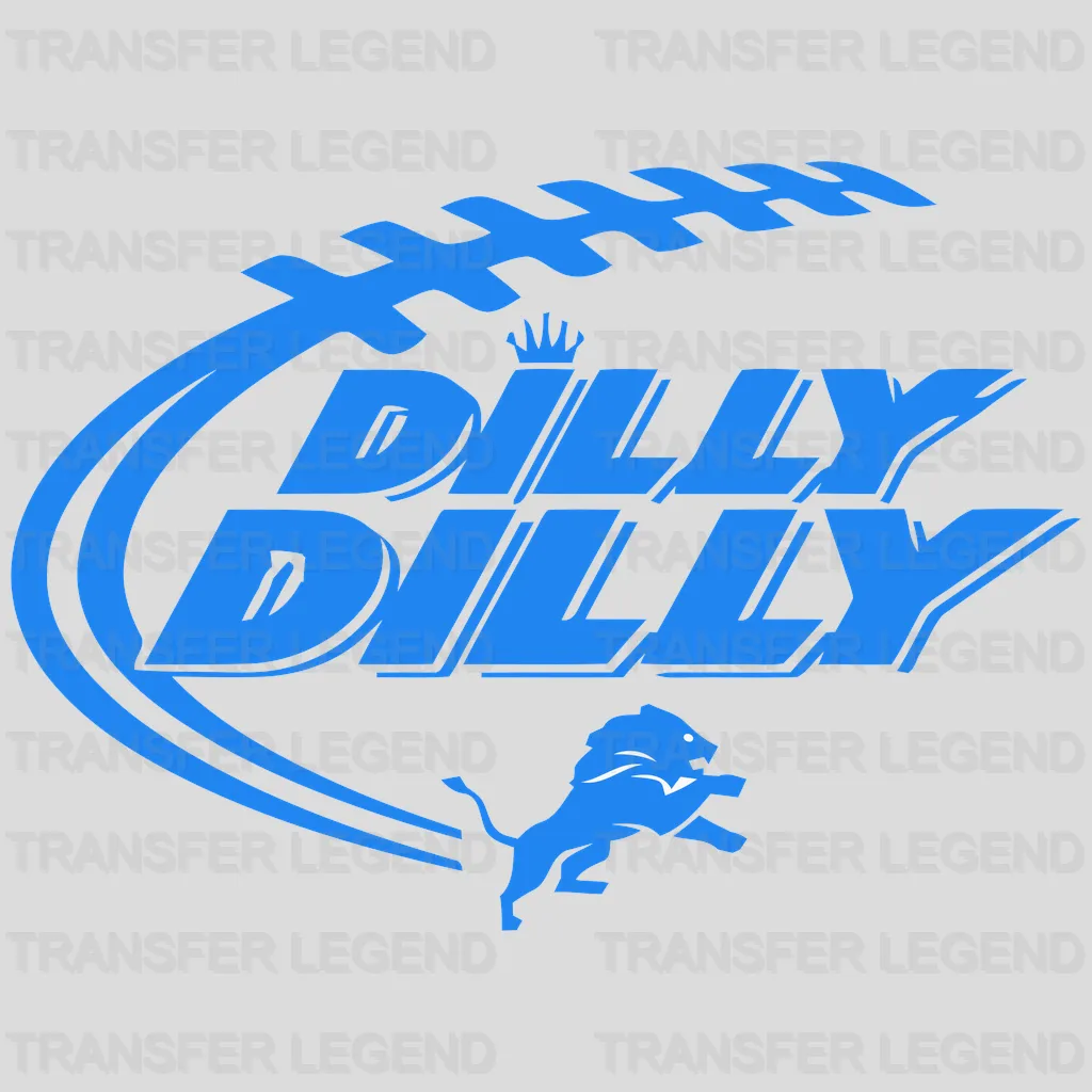Detroit Lions Dilly Dilly Wordmark NFL Design - DTF Heat Transfer