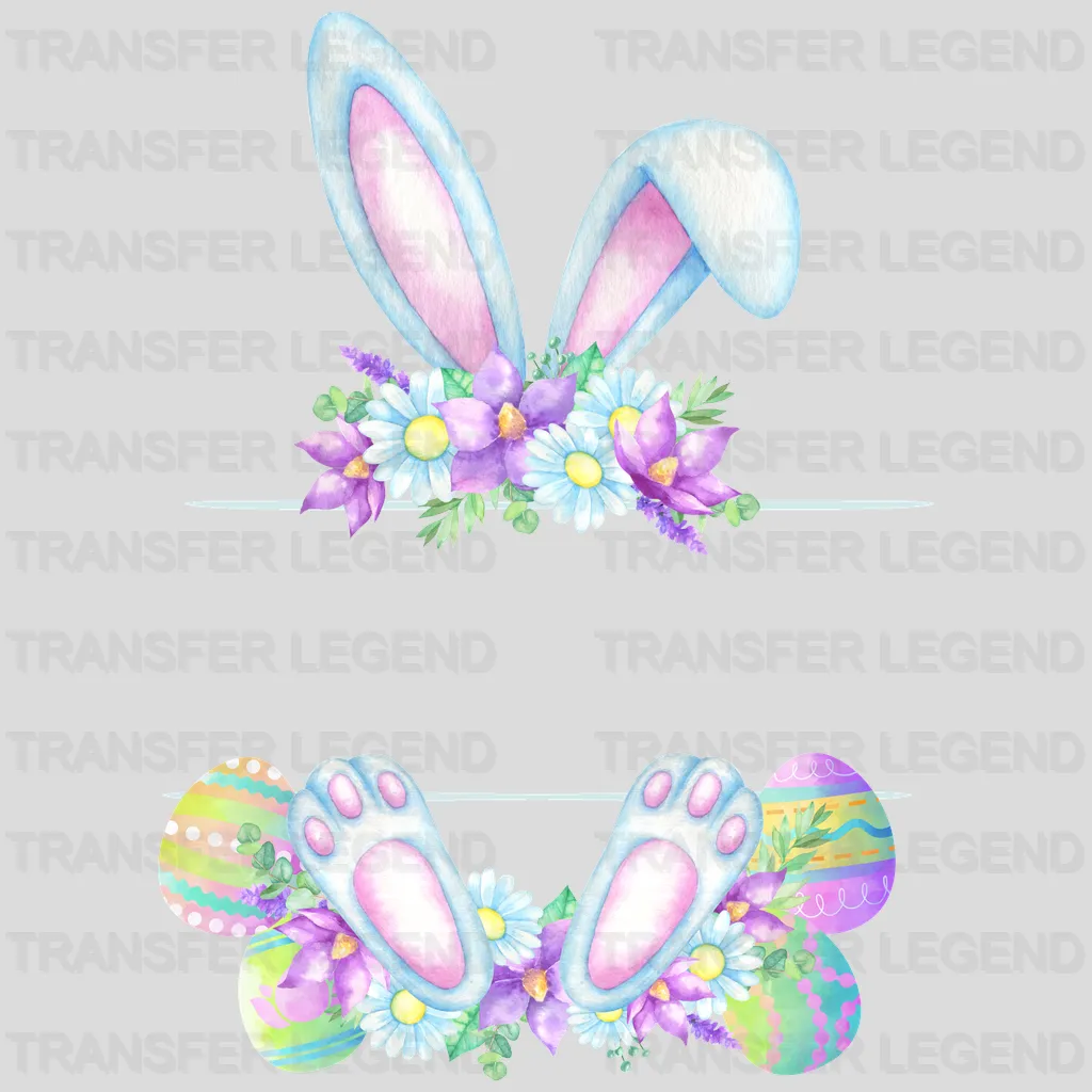 Easter Pink Bunny Custom Name Design- DTF heat transfer - transferlegend