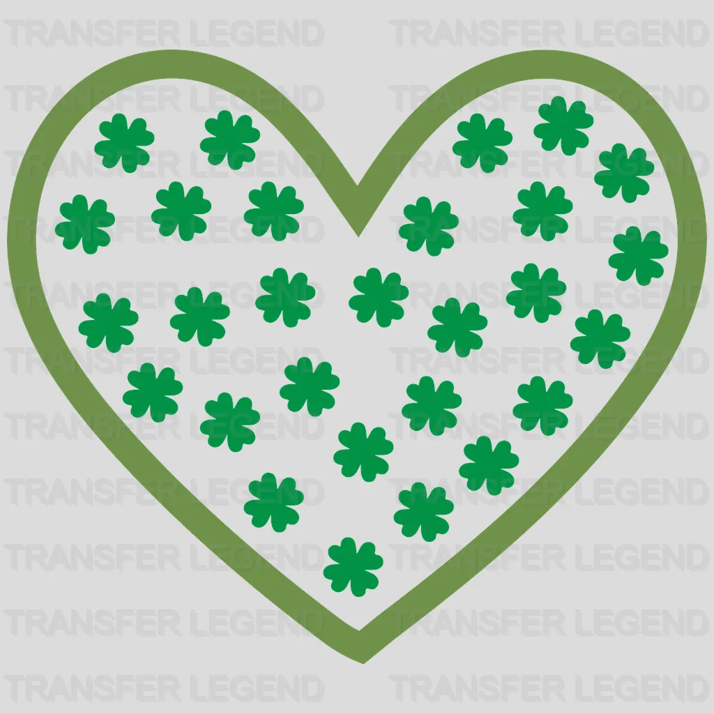 Heart St. Patrick's Day Design - DTF heat transfer - transferlegend