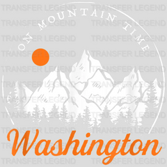 On Mountain Time Washinghton Design - DTF heat transfer - transferlegend