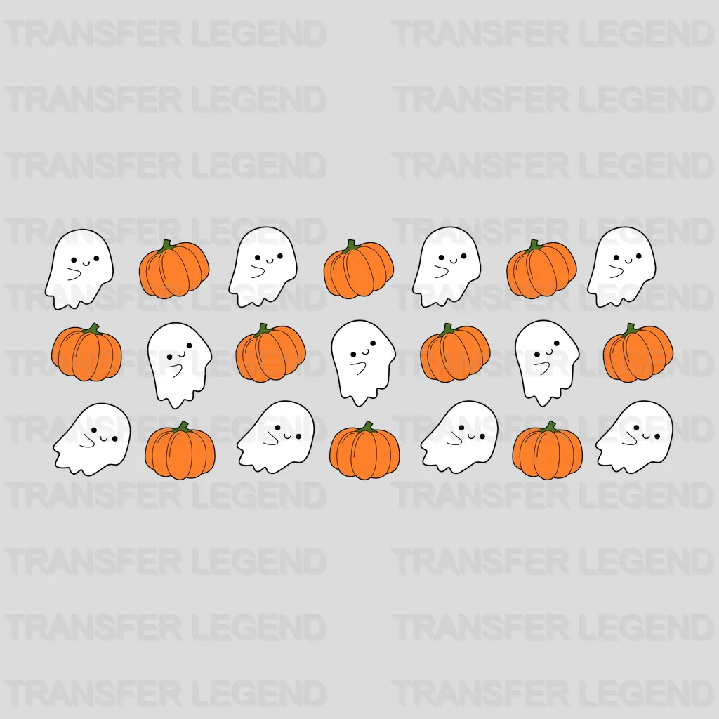 Ghost And Pumpkin Halloween UV DTF Transfer Cup Wrap UV DTF Sticker - transferlegend