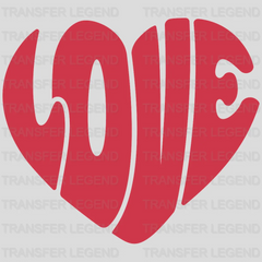 Love Heart Valentines Day Design - DTF heat transfer - transferlegend