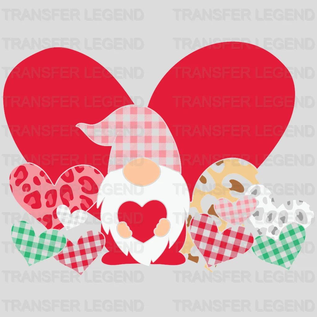 LOVE GNOMIE HEART - DTF heat transfer - transferlegend