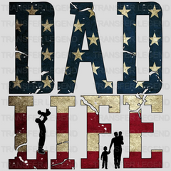 Dad Life American Flag Design - DTF heat transfer - transferlegend