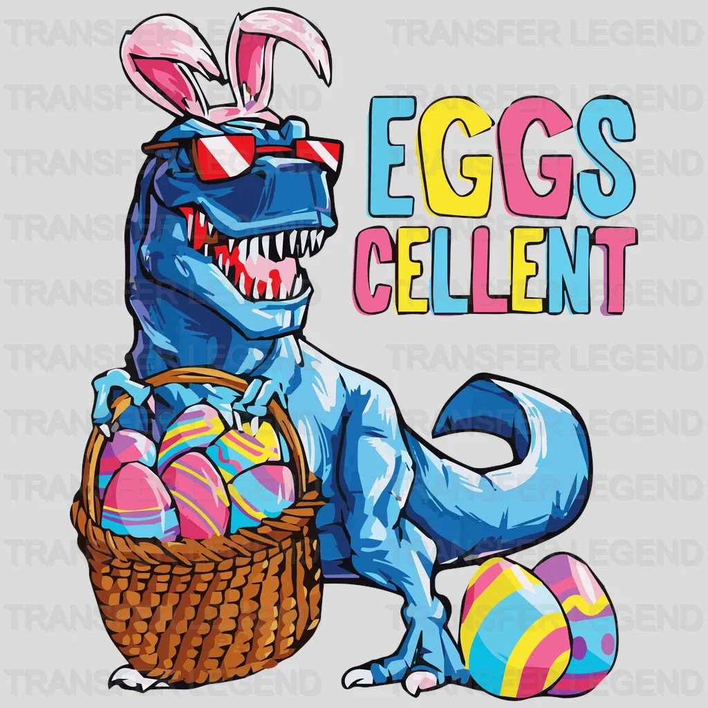 Eggscellent Dinosaur Easter Design - DTF heat transfer - transferlegend