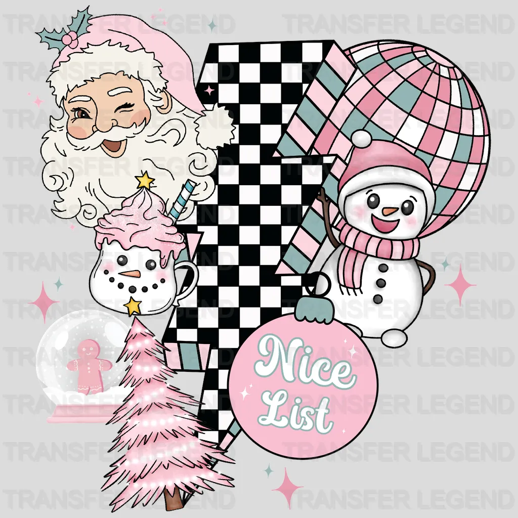 NICE LIST Christmas Design - DTF heat transfer - transferlegend