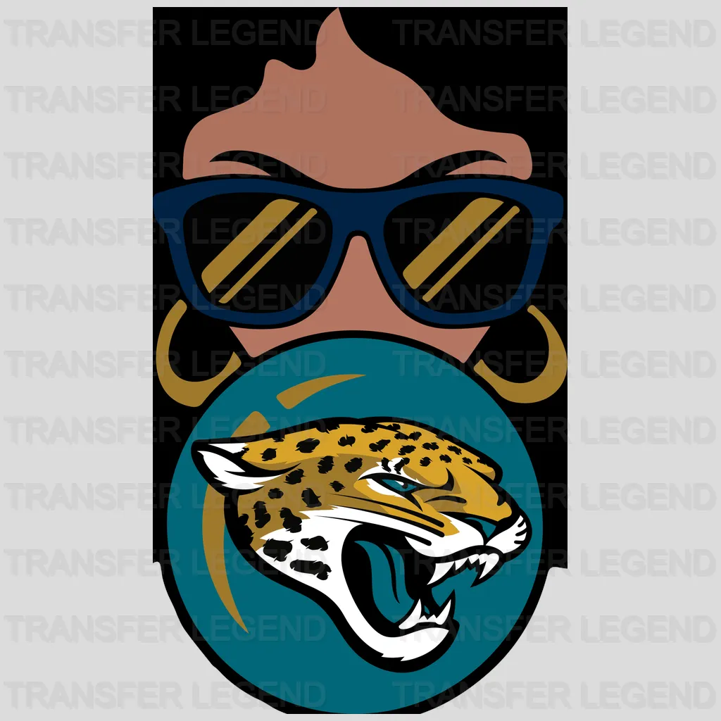 Jacksonville Jaguars Sunglasses Fan Character NFL Design - DTF Heat Transfer