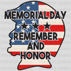 Soldier Remember And Honor- Memorial Day DTF Transfer - transferlegend