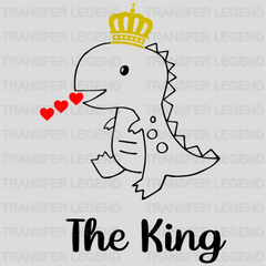 The King Dinosaur - Matching Couple Design - DTF heat transfer - transferlegend