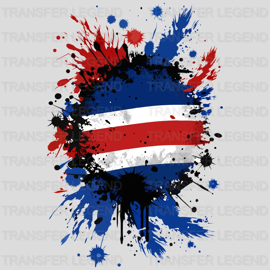 Costa Rica Flag Design - DTF Heat Transfer - transferlegend